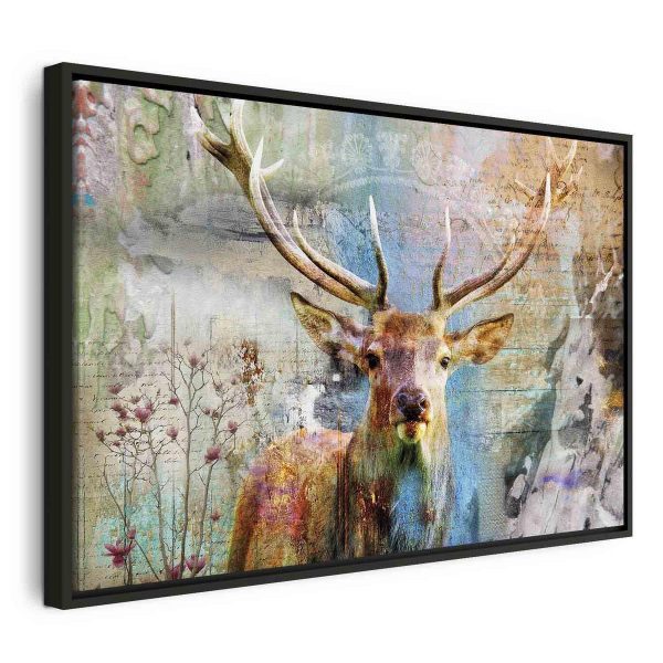 Canvas Print - Deer on Wood