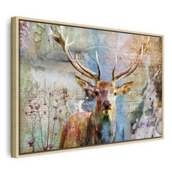 Canvas Print - Deer on Wood