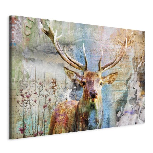 Canvas Print - Deer on Wood