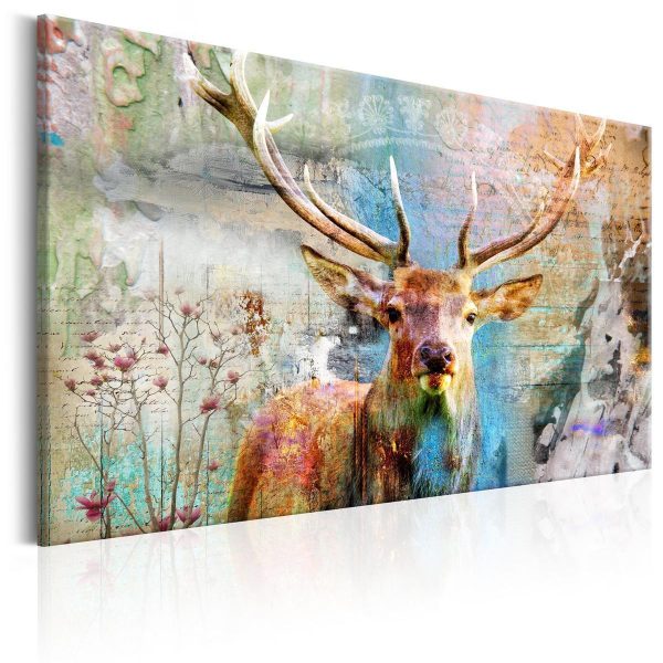 Canvas Print - Deer on Wood