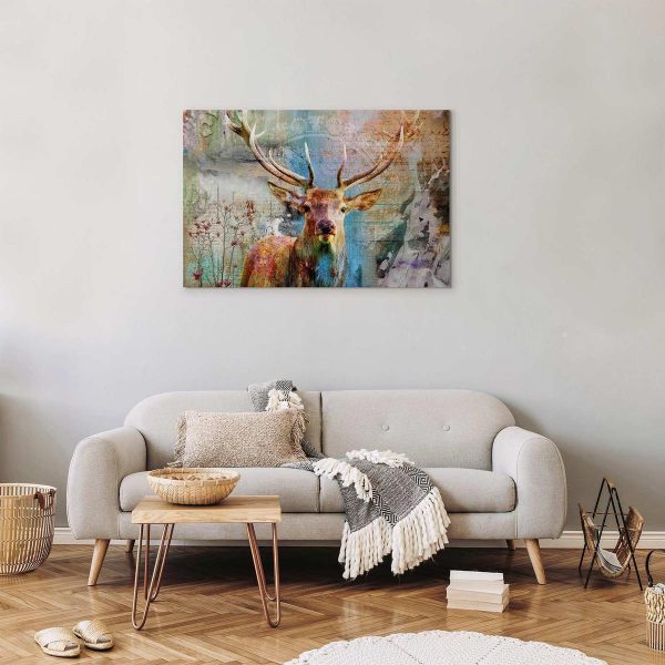 Canvas Print - Deer on Wood