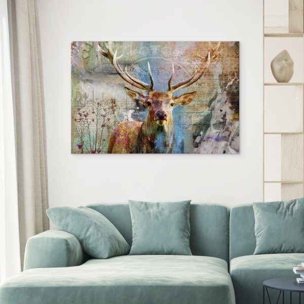 Canvas Print - Deer on Wood