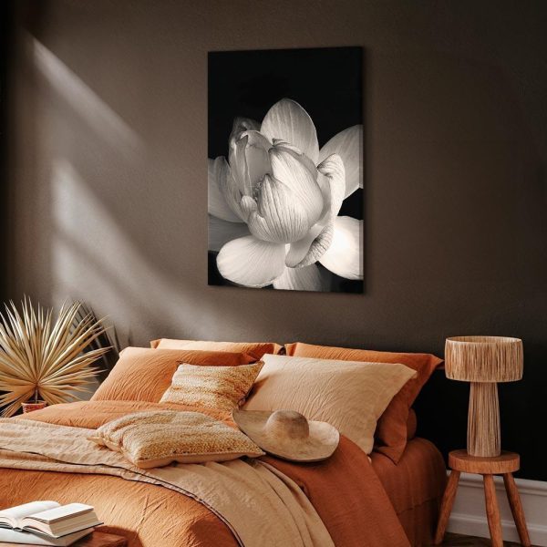 Canvas Print - Delicacy of Petals in Nature (1-part) - Flower in Black and White