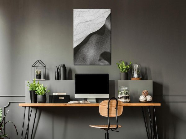 Canvas Print - Desert Shadow (1-part) - Black and White Landscape of Endless Sand - Image 2
