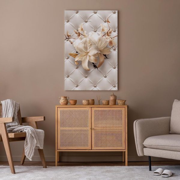Canvas Print - Diamond Lilies (1 Part) Vertical