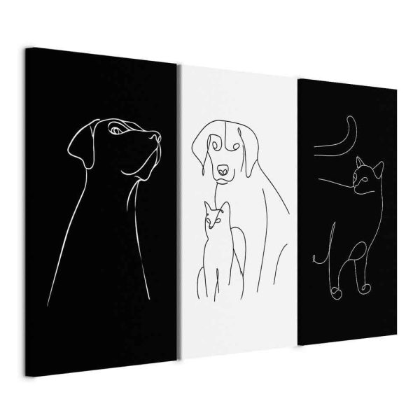 Canvas Print - Domestic Animals (3 Parts)