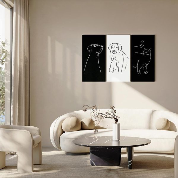 Canvas Print - Domestic Animals (3 Parts)
