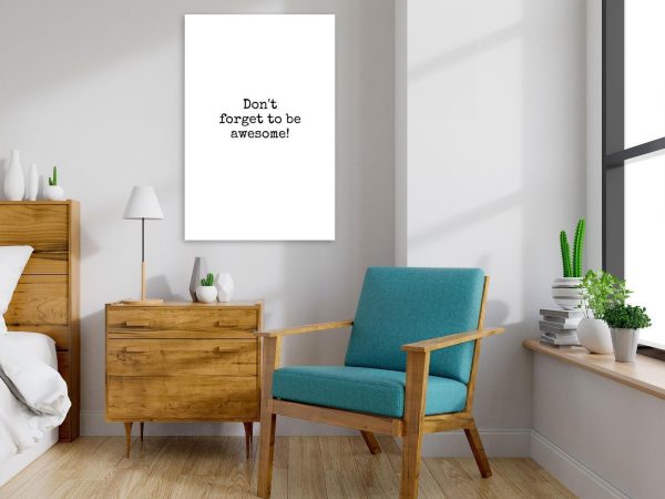Canvas Print - Don't Forget to Be Awesome! (1 Part) Vertical - Image 2