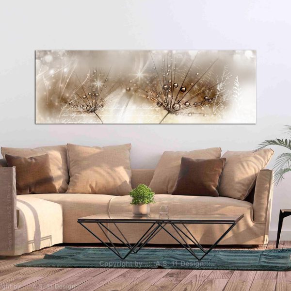 Canvas Print - Drops of Dew (1 Part) Brown Narrow - Image 11