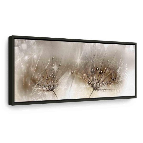 Canvas Print - Drops of Dew (1 Part) Brown Narrow - Image 3