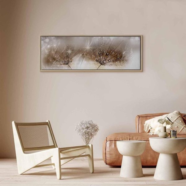 Canvas Print - Drops of Dew (1 Part) Brown Narrow - Image 4