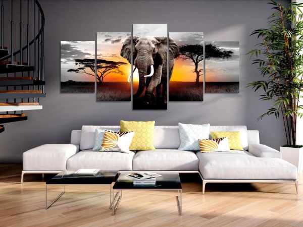 Canvas Print - Elephant at Sunset - Image 4