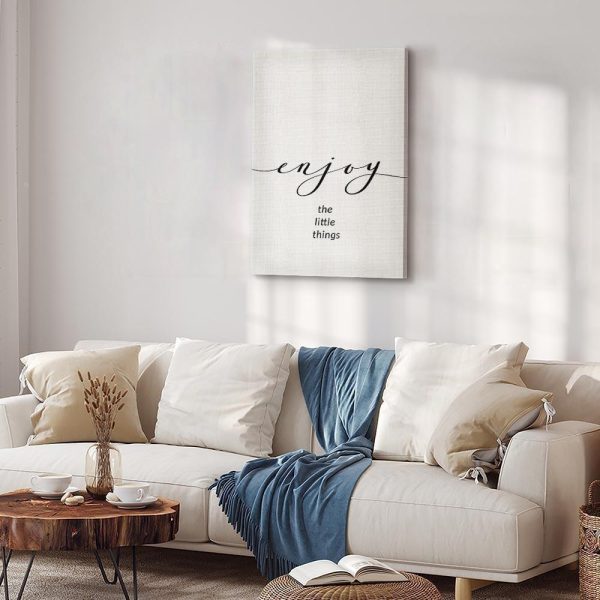 Canvas Print - Enjoy the Little Things (1 Part) Vertical