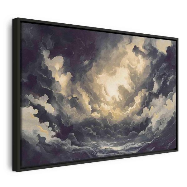 Canvas Print - Epic Light Play: The Sun Battling for Dominance Over the Clouds - Image 3