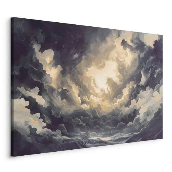 Canvas Print - Epic Light Play: The Sun Battling for Dominance Over the Clouds - Image 2