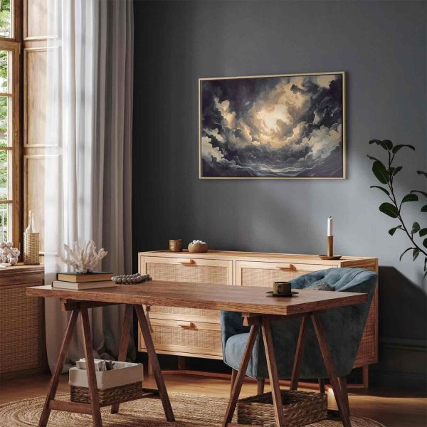 Canvas Print - Epic Light Play: The Sun Battling for Dominance Over the Clouds - Image 12