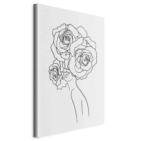Canvas Print - Fancy Roses (1 Part) Vertical