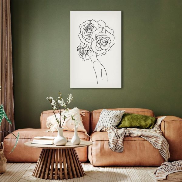 Canvas Print - Fancy Roses (1 Part) Vertical