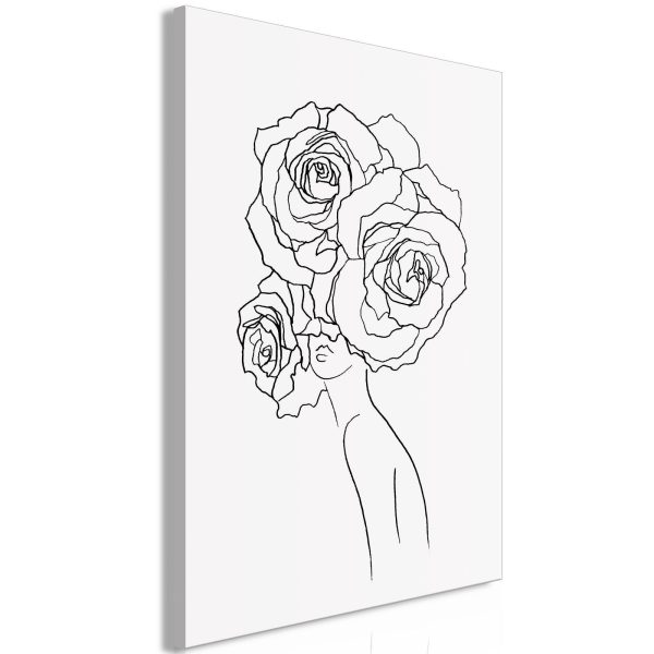 Canvas Print - Fancy Roses (1 Part) Vertical