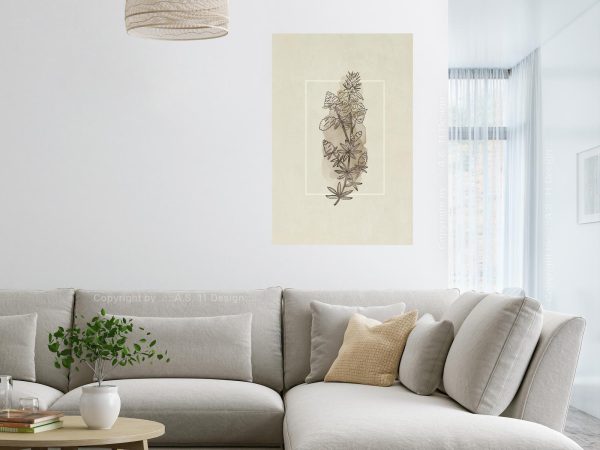 Canvas Print - Field Sketch (1 Part) Vertical - Image 2