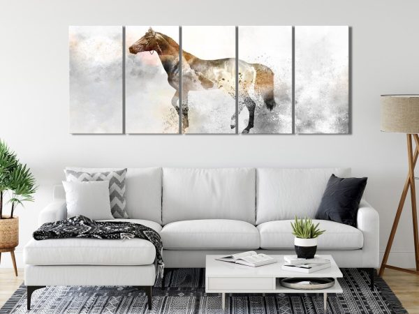 Canvas Print - Fiery Steed (5 Parts) Narrow - Image 2