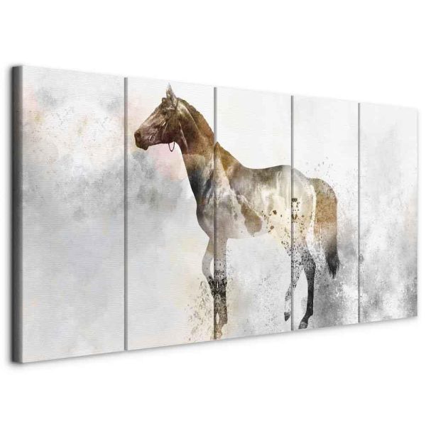 Canvas Print - Fiery Steed (5 Parts) Narrow