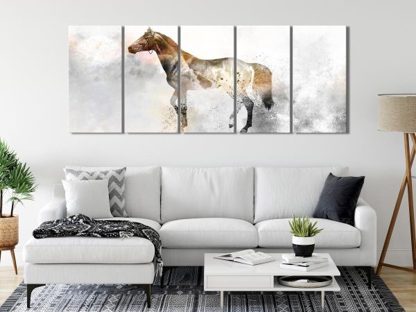 Canvas Print - Fiery Steed (5 Parts) Narrow