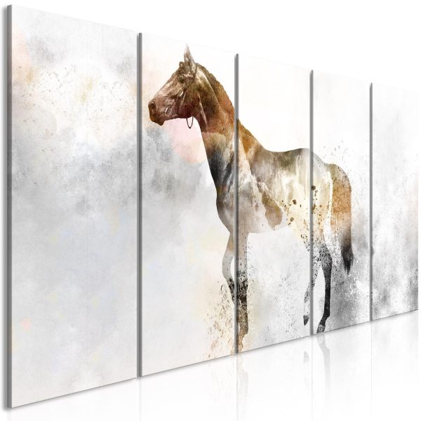 Canvas Print - Fiery Steed (5 Parts) Narrow