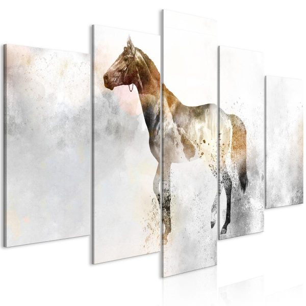 Canvas Print - Fiery Steed (5 Parts) Wide