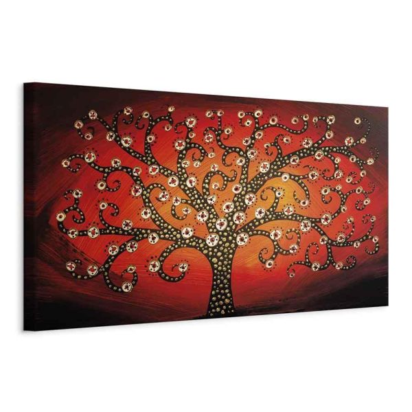Canvas Print - Fiery Tree (1 Part) Narrow