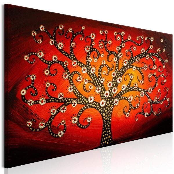 Canvas Print - Fiery Tree (1 Part) Narrow