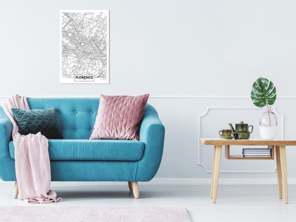 Canvas Print - Florence Map (1 Part) Vertical