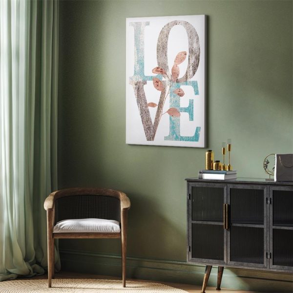 Canvas Print - Flourishing Letters (1 Part) Vertical