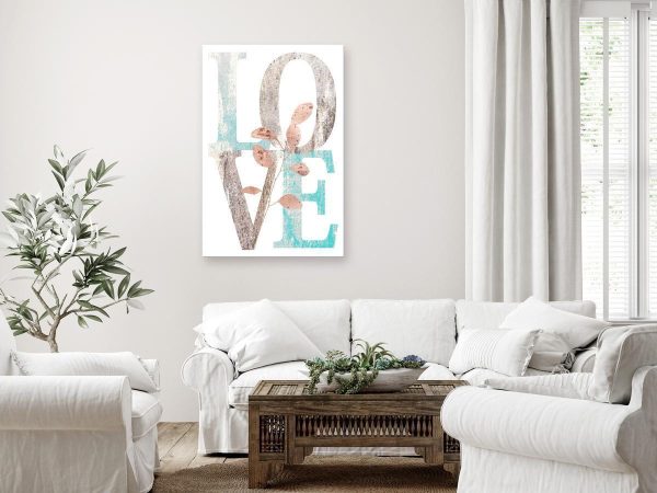 Canvas Print - Flourishing Letters (1 Part) Vertical