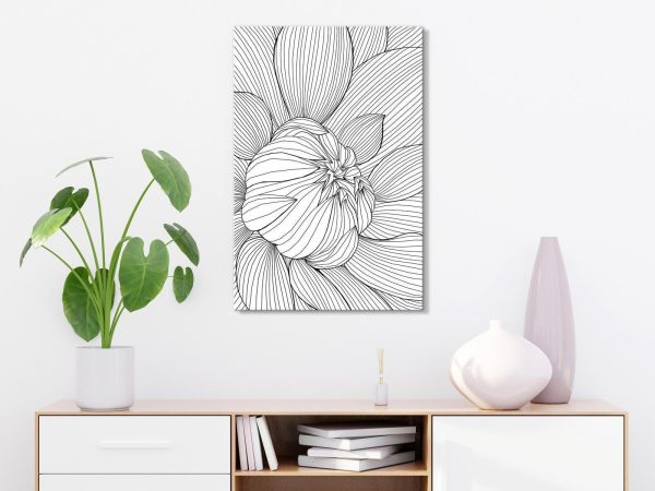 Canvas Print - Flower Line (1 Part) Vertical - Image 2
