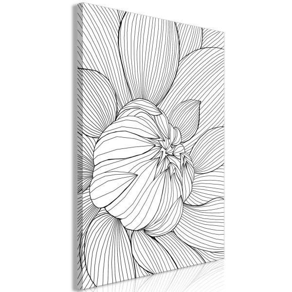 Canvas Print - Flower Line (1 Part) Vertical