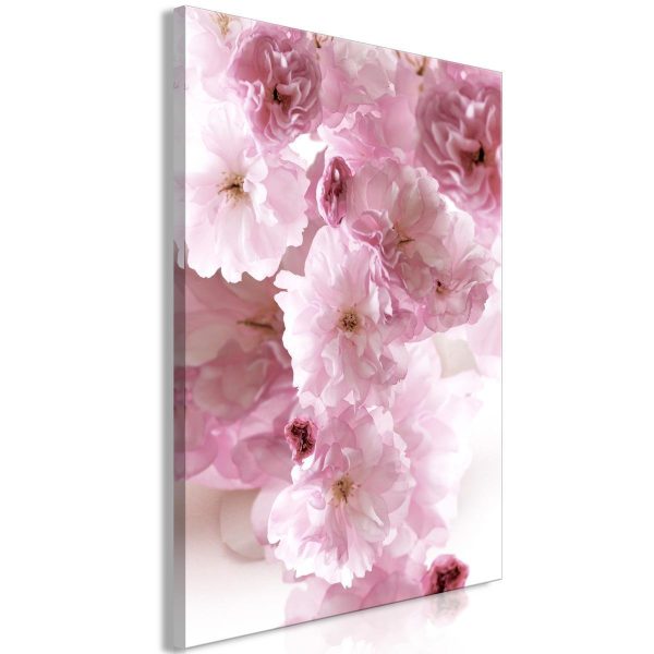 Canvas Print - Flowery Glamour (1-part) - Flower Petals in Shades of Pink