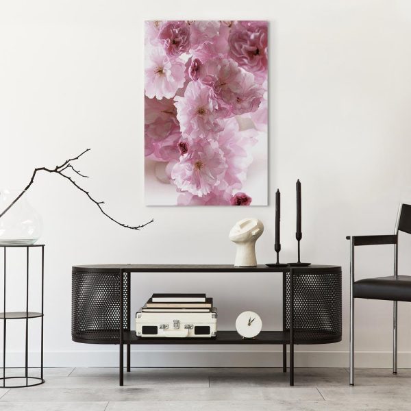 Canvas Print - Flowery Glamour (1-part) - Flower Petals in Shades of Pink