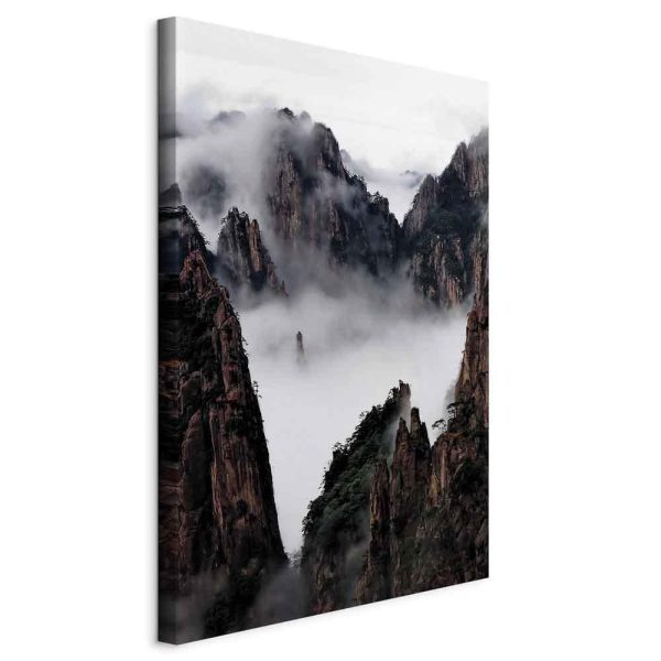 Canvas Print - Fog Over Huang Shan (1 Part) Vertical