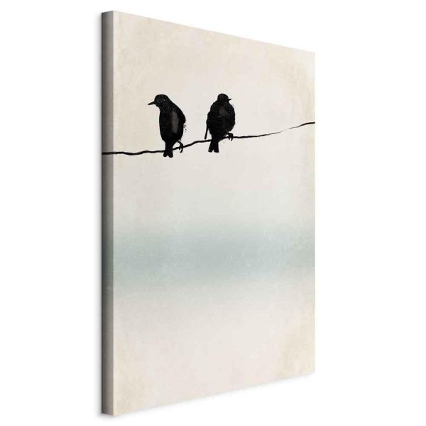 Canvas Print - Frozen Sparrows (1 Part) Vertical