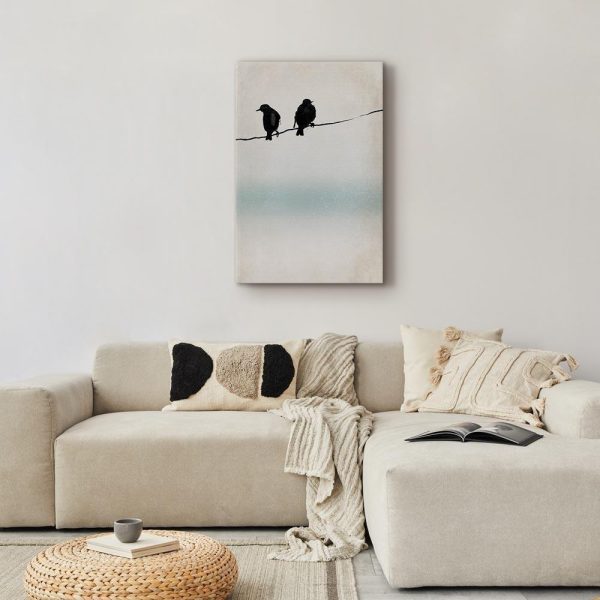 Canvas Print - Frozen Sparrows (1 Part) Vertical