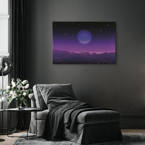 Canvas Print - Futuristic landscape 2 (1 Part) Wide