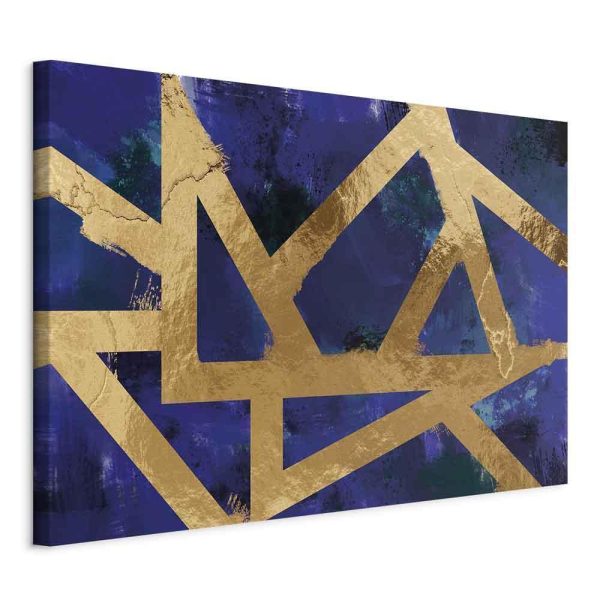Canvas Print - Golden Geometry (1 Part) Wide