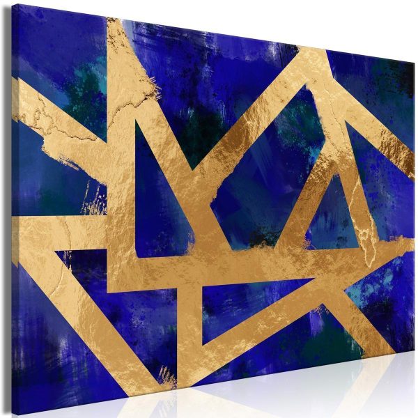 Canvas Print - Golden Geometry (1 Part) Wide