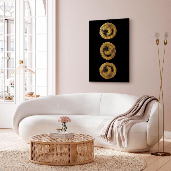 Canvas Print - Golden Knots (1 Part) Vertical