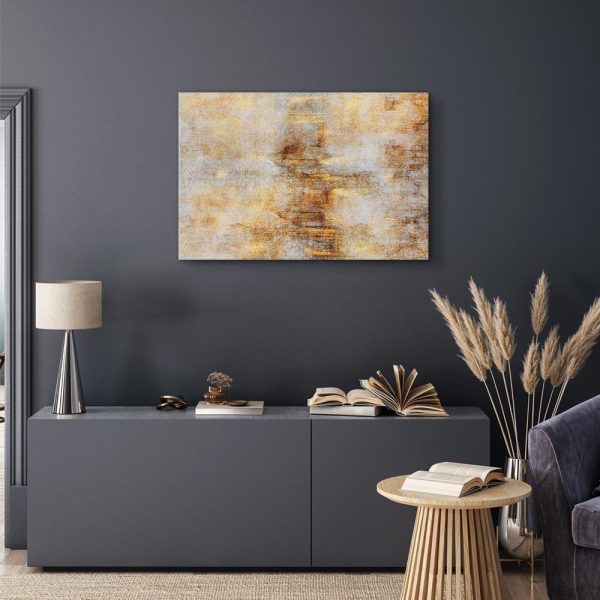 Canvas Print - Golden Lightning (1 Part) Wide