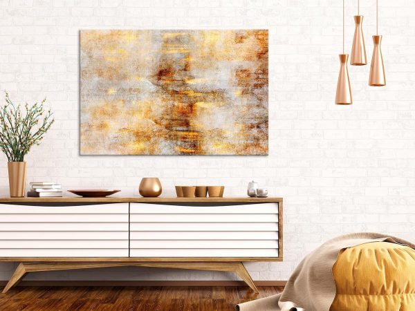 Canvas Print - Golden Lightning (1 Part) Wide