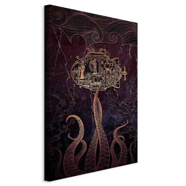 Canvas Print - Golden Submarine (1 Part) Vertical