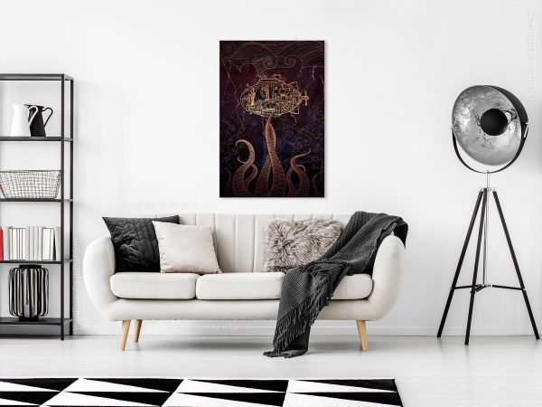Canvas Print - Golden Submarine (1 Part) Vertical