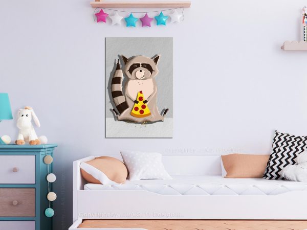 Canvas Print - Gourmand Raccoon (1 Part) Vertical - Image 2